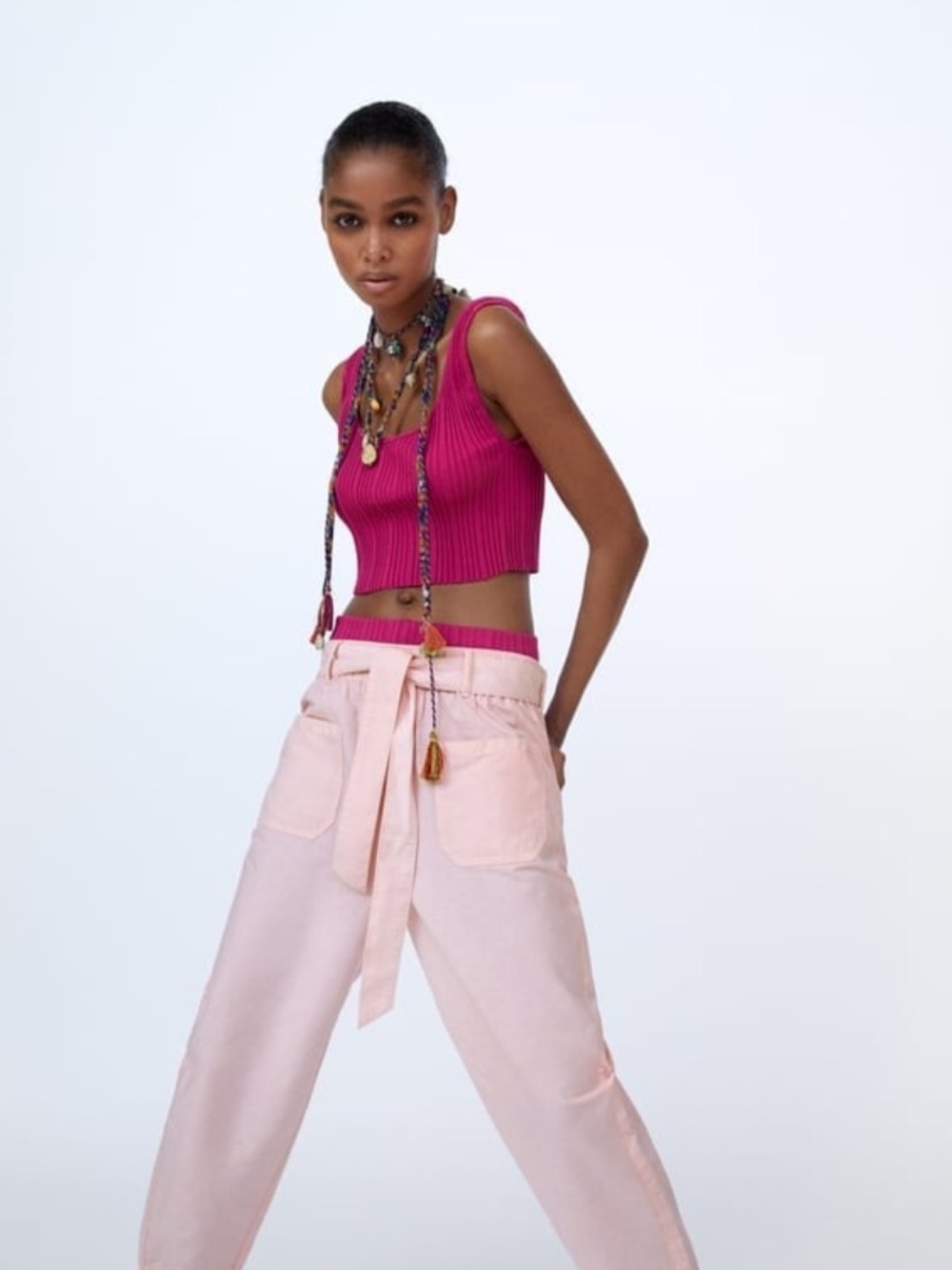 Zara BELTED JOGGING PANTS
